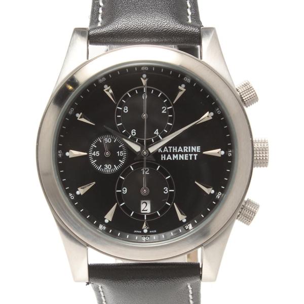 キャサリン・ハムネット 腕時計 クオーツ ブラック KH-2061 メンズ