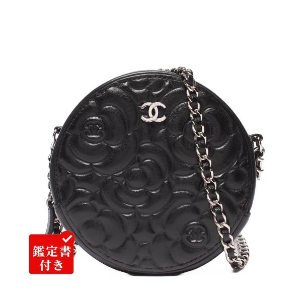 シャネル チェーンショルダーバッグ カメリア ラウンドミニ ポシェット シルバー金具 27番台 ココマーク レディース CHANEL シャネル チェーンショルダーバッグ カメリア ラウンドミニ ポシェット