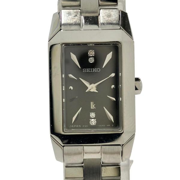 美品 SEIKO LUKIA 1F20-0BW0 ブラック スクエア レディース セイコー 腕時計 lk ルキア クオーツ ブラック 1F20-0BW0 レディース