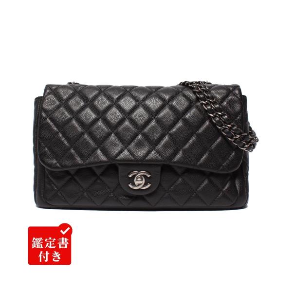シャネル チェーンショルダーバッグ キャビアスキン シルバー金具 18