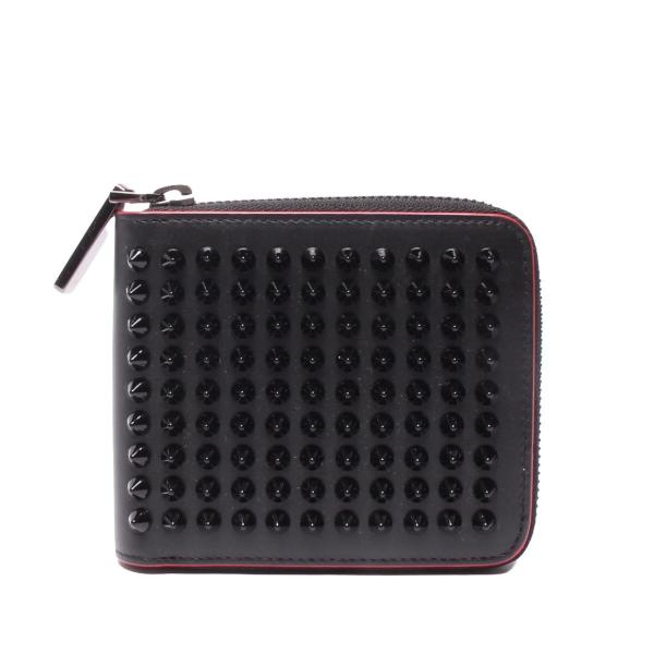 クリスチャンルブタン ラウンドファスナー二つ折り財布 スタッズ