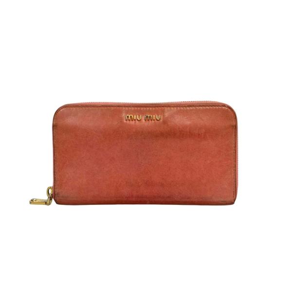 ミュウ ラウンドファスナー長財布 レディース Miu 中古