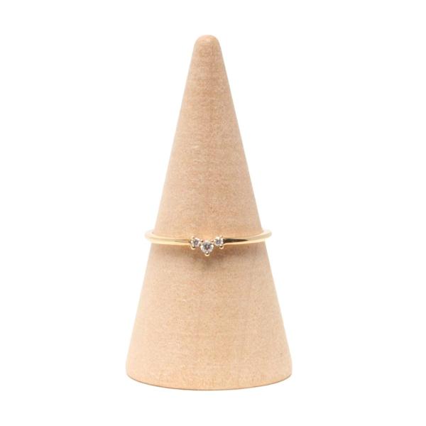 美品 スタージュエリー リング 指輪 K10 ダイヤ0.03ct SKINNY
