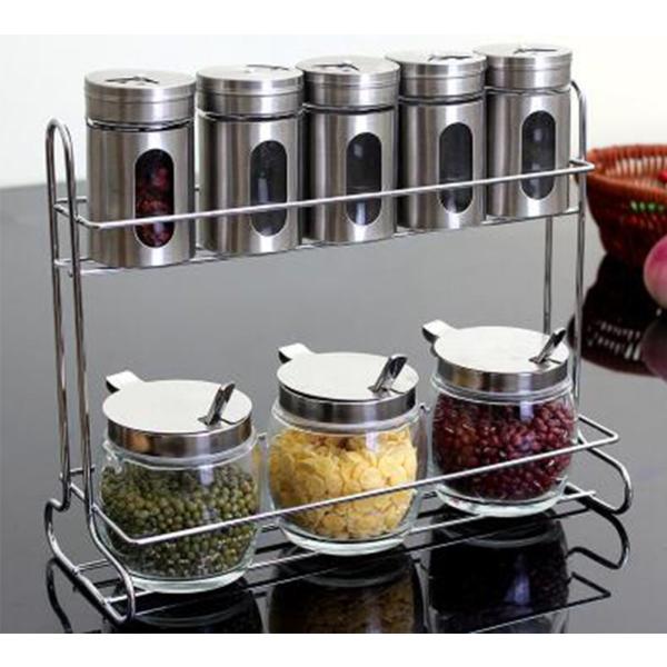 キレイに 収納 調味料 スパイス ラック 2段 8個 セット ガラス 瓶 調味料入れ おしゃれ 家庭用 業務用 に Buyee Buyee Japanese Proxy Service Buy From Japan Bot Online