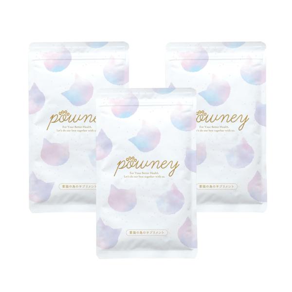 パウニー powney 猫用 サプリメント 3袋セット（腎不全 尿路結石 膀胱