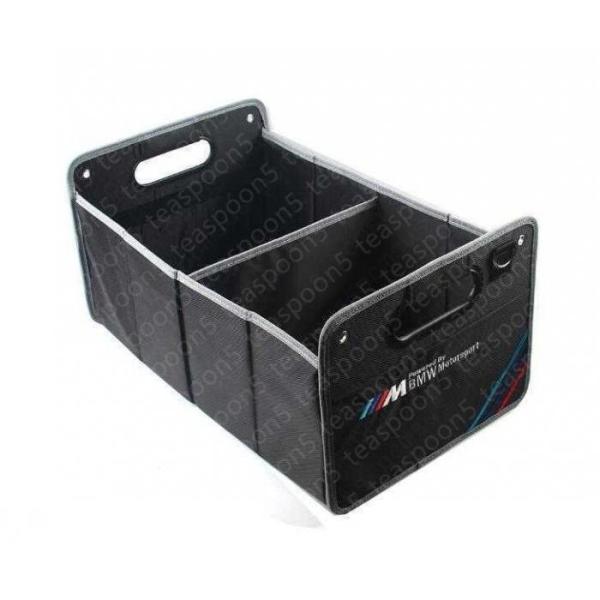 ★激レア★BMW Mスポーツ 刺繍ロゴ入り ソフト収納ボックス 折り畳み 車用トランク収納ボックス 大容量収納箱