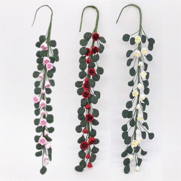 ※お急ぎの場合は、ご注文時に※※＜宅配便＞をご選択ください（有料）※ミニチュア雑貨 ローズフラワーストリング　シルバニアの家具の実寸とほぼ同じスケール感ですのでシルバニアにもお使い頂けそうです素　材：樹脂　ワイヤーカラー：レッド　ピンク　ホ...