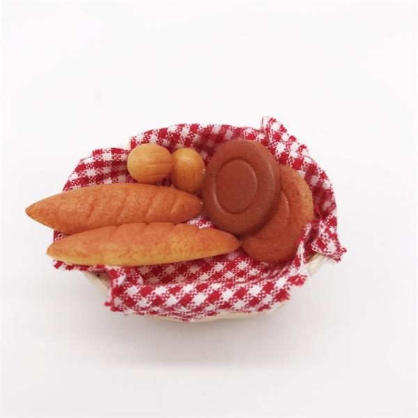 送料無料 ミニチュア 雑貨 パンセット ドールハウス キット かご