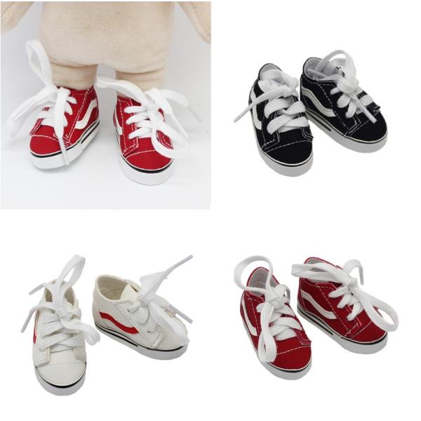人形用 着せ替え スニーカー ドール用のシューズです☆DIY用のパーツにも使えます※人形の形状によりつけられない場合がありますのでご注意ください。※人形、服等小物は付属しません。【素材】綿　ゴム【サイズ】外長さ5.7cm　前幅2.6cm