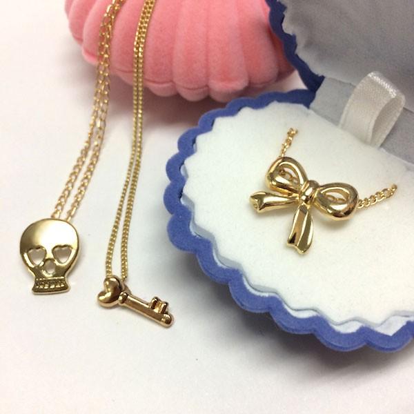 チャーム ネックレス アクセサリー メタル デート お出かけ ドクロ スカル ハート 鍵 キー リボン モチーフ Ol 日常使い 可愛い ファンシーアクセのhumming F 通販 Yahoo ショッピング