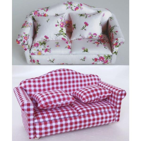 ミーロン♡ミニチュアソファー♡デニム ドールハウス ミーロン♡ミニチュアソファー♡デニム ドールハウス ミーロン