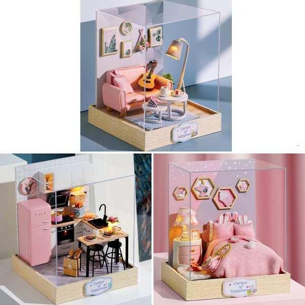 ドールハウス コーナー オブ ハピネス Diy 初心者向け キット 手芸 ミニチュア 家 手作り ジオラマ 送料無料 ファンシーアクセのhumming F 通販 Yahoo ショッピング