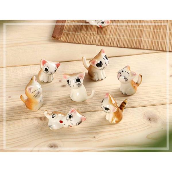 送料無料 猫の箸置き 7個セット ねこ はしおき 可愛い キッチングッズ