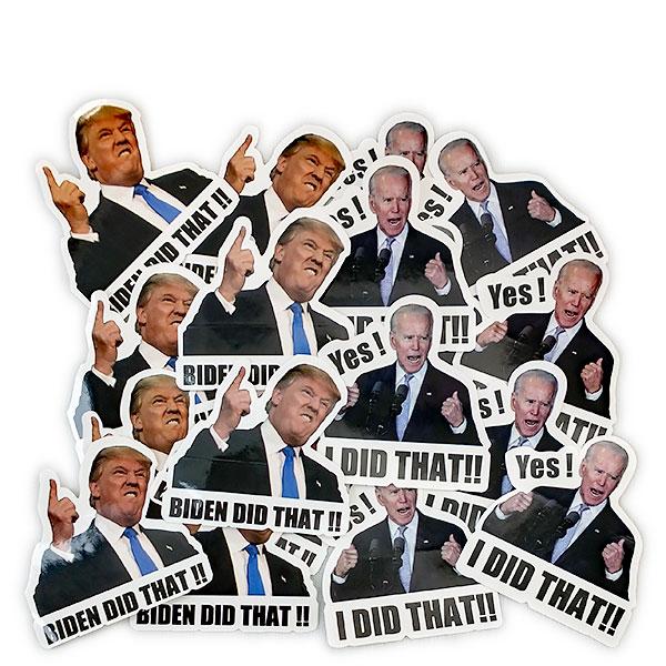 普通郵便送料無料配送方法から普通郵便をご選択頂くと送料無料でお届け致します。トランプ ＆ バイデン ステッカー 20枚 セットトランプ大統領とバイデン元大統領のステッカーです各10枚の合計20枚セットです【サイズ】トランプ=縦：約4.7cm...