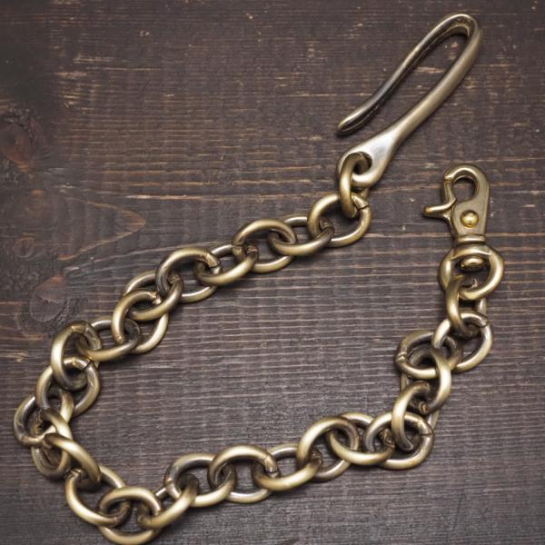 60s vintage 真鍮 ウォレットチェーン ウォレットチェーン 真鍮極太 35から60センチ : ハンティントン