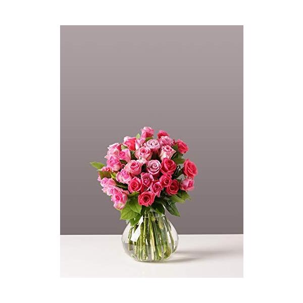 Hitohana ひとはな バラ グラスブーケ ダークピンク M 30本入 フローレット Mサイズ付き Khabarbani Com