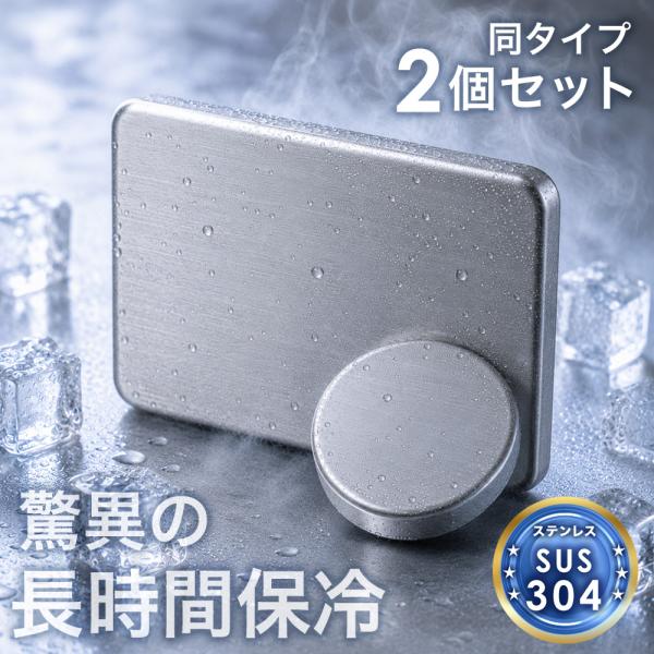 保冷剤 ステンレス アイスパック ステンレス製 2個セット 冷蔵冷凍対応 熱中症対策 アウトドア キャンプ 防災グッズ 長時間 ミニ 長持ち 繰り返し使える