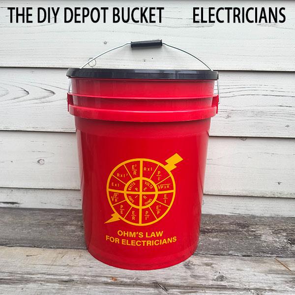 ELECTRICIANS 5GAL BUCKET エレクトリシャン5gal バケット フタ付き DIY ガレージ インテリア アメリカン