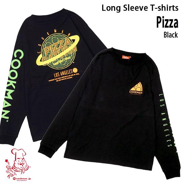 Cookman Long sleeve T-shirts Pizza Black ピザ ブラック クックマン 長袖Tシャツ UNISEX 男女兼用 アメリカ