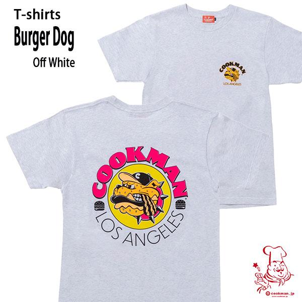 Burger Dog T-shirts Off White  Cockman クックマン Tシャツ オフホワイト UNISEX 男女兼用 アメリカ