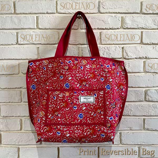 SOULEIADO（ソレイアード） SOULEIADO PRINT REVERSIBLE BAG ピンク系 