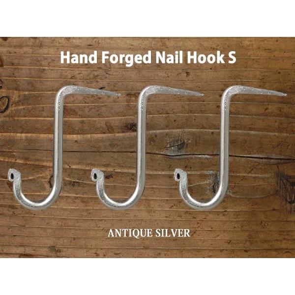 DULTON(_g) HAND FORGED NAIL HOOK S ANTIQUE SILVER nh tH[Qbh lC tbN S TCY AeB[NVo[ 3{Zbg DIY
