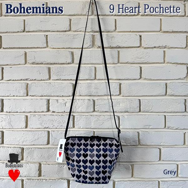 9 HEART POCHETTE GREY 9ハート ポシェット グレー ショッピング BOHEMIANS ボヘミアンズ 日本製