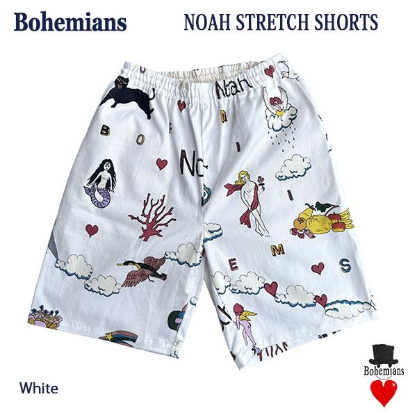 BOHEMIANS（ボヘミアンズ） NOAH STRETCH SHORTS WHITE ショートパンツ