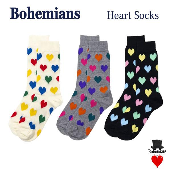HEART SOCKS ハート ソックス 靴下 オールシーズン UNISEX 男女兼用 BOHEMIANS ボヘミアンズ 日本製
