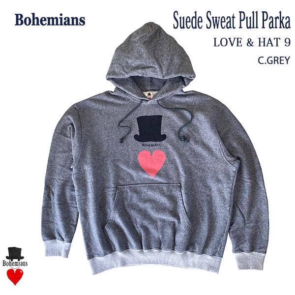 BOHEMIANS（ボヘミアンズ） LOVE＆HAT9 SUEDE PULL PARKA C.GREY 