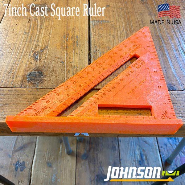 CAST SQUARE RULER 7inch LXgXNGAK 7C` JOHNSON LEVEL W\ AJ OpK DIY ݌ H