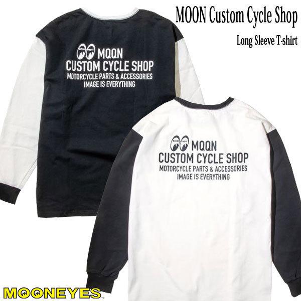 MOONEYES MOON Custom Cycle Shop Long Sleeve T-shirt 全2色 ムーン