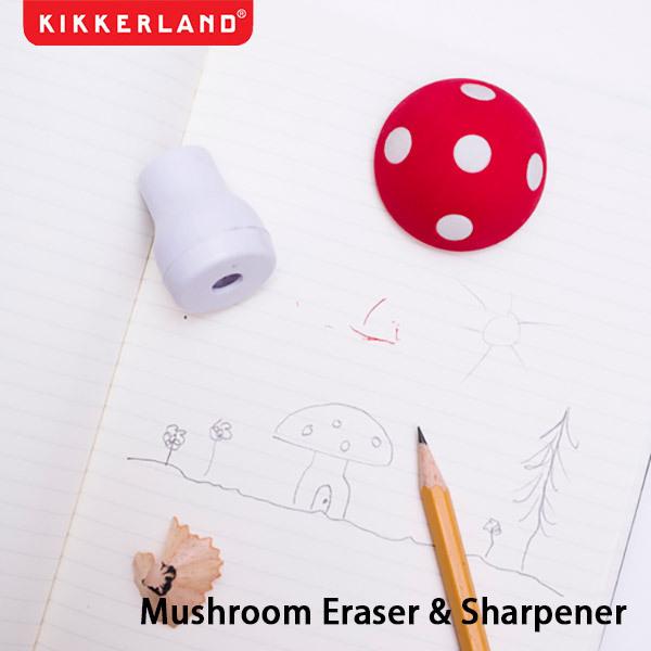 Mushroom Eraser &amp; Sharpener }bV[C[T[V[vi[ S M LbJ[h KIKKERLAND DETAIL