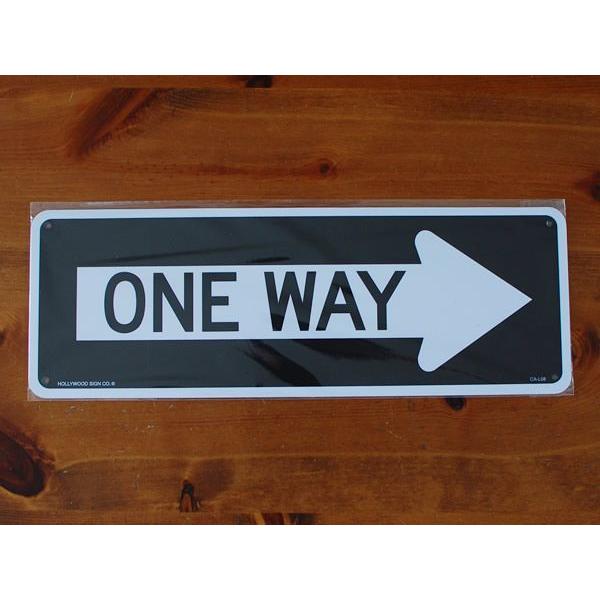プラスチックサインボード 両面タイプ【ONE WAY 一方通行】アメリカン