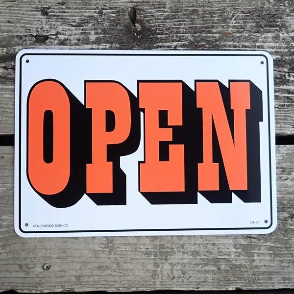 プラスチックサインボード 両面タイプ【OPEN/CLOSED】アメリカン雑貨 