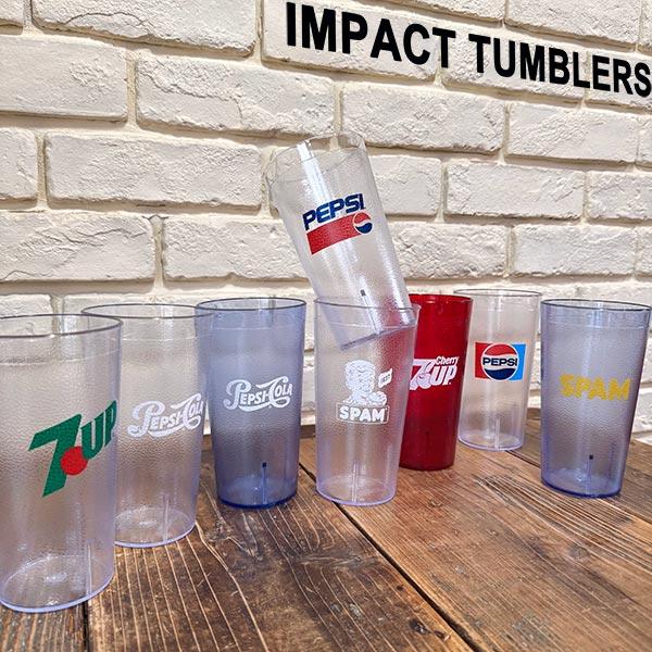 IMPACT TUMBLERS インパクトタンブラー 全9種類 プラスチックタンブラー コップ アドバダイジング アメリカンダイナー