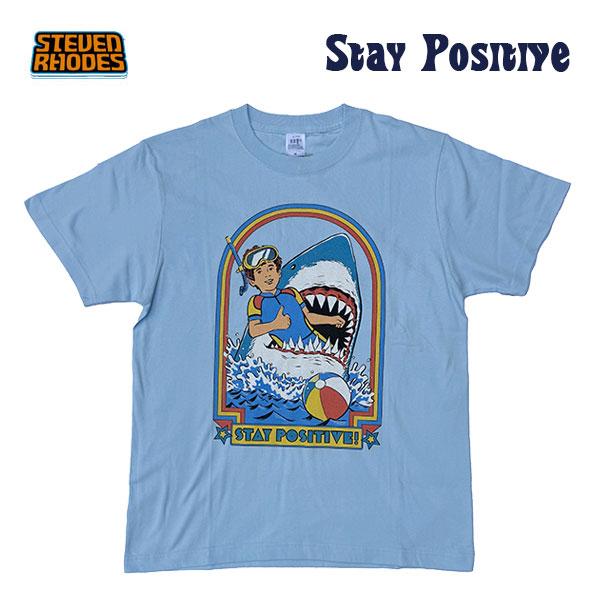 Steven Rhodes T-shirts Stay Positive スティーブン・ローズ 半袖Tシャツ ユニセックス レトロ UNITE ENTERPRISE