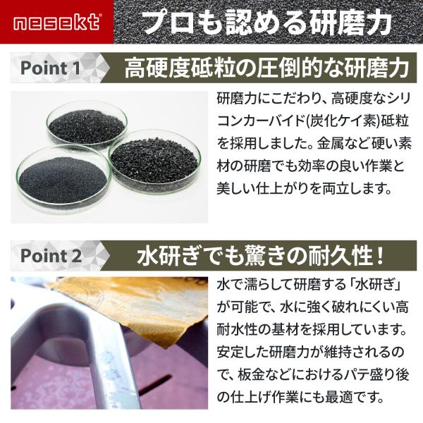 ネセクト] 耐水ペーパーセット 33枚 #240-3000 耐水紙やすり ネセクト