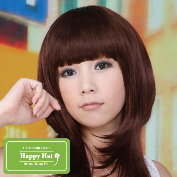 フルウィッグ ロング 簡単 韓国風 小顔 ハッシュカット 前髪 くびれ