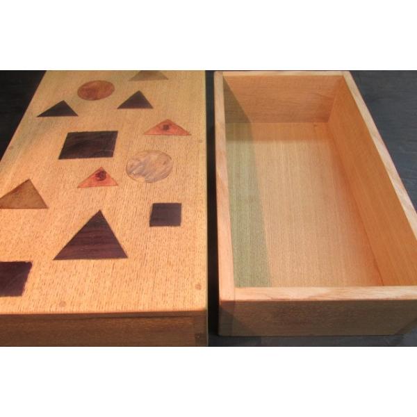 タモポリウレタン仕上げ幾何学文様深飾り箱 硯箱 木製 硯箱 文箱 デザイン箱 一枚板 柾目 木象眼 工芸 作家 手作り Buyee Buyee 日本の通販商品 オークションの代理入札 代理購入