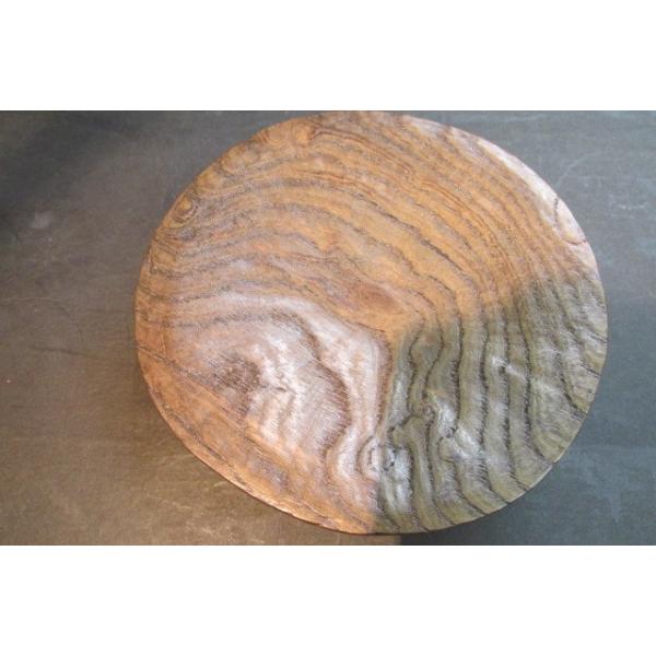 紅神代欅玉杢拭き漆蓋物