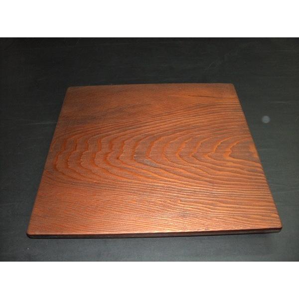 漆と天然杢との出会い「天然秋田杉拭き漆飾り台」 木製 杉板 花台 花瓶