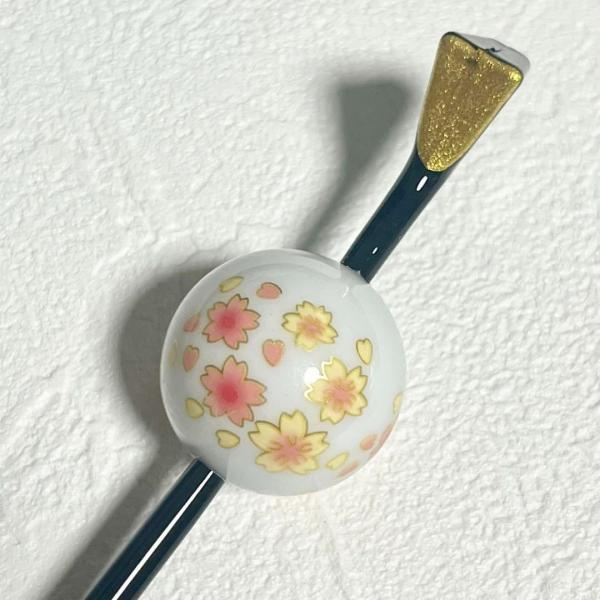 簪 玉かんざし 白色 結婚式 和装 髪飾り 卒業式 成人式 着物