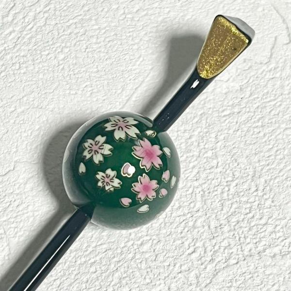 簪 玉かんざし 緑色 結婚式 和装 髪飾り 卒業式 成人式 着物