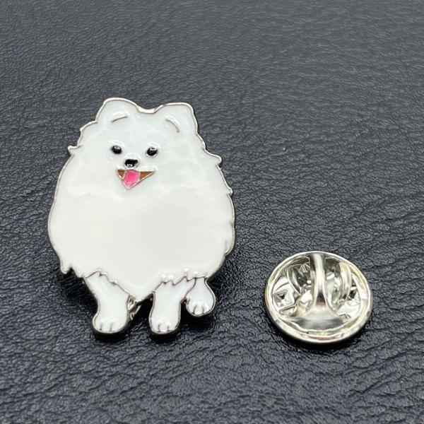 ラペルピン ポメラニアン ピンバッジ ブローチ ピンブローチ ピンズ