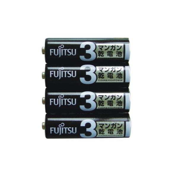 富士通 黒 マンガン乾電池 単3 (4P) R6PU(4S)