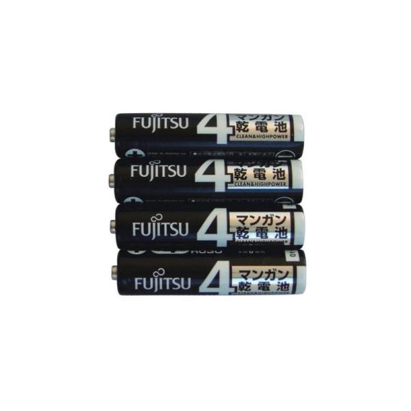 富士通 黒 マンガン乾電池 単4 (4P) RO3U(4S)