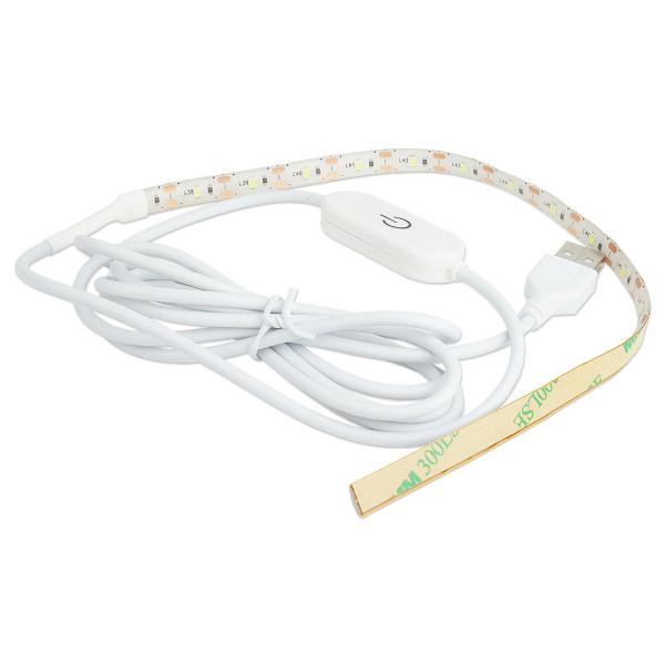 LED テープライト 30cm USB給電 明るさ調整 調光 LEDライト 照明 カット対応 タッチ式スイッチ 粘着テープ 簡単取付 手元ライト