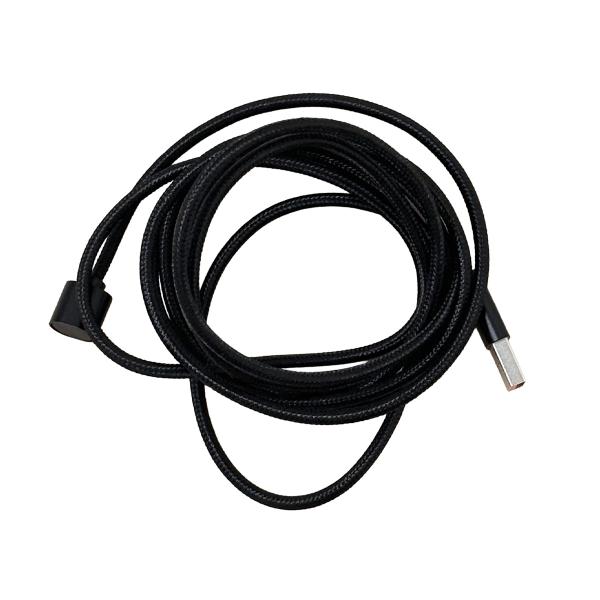 USB Type-C ケーブル L字  2m ロング USB スマートフォン 60W データ転送 ナイロン編み アルミコネクタ 高耐久 充電ケーブル