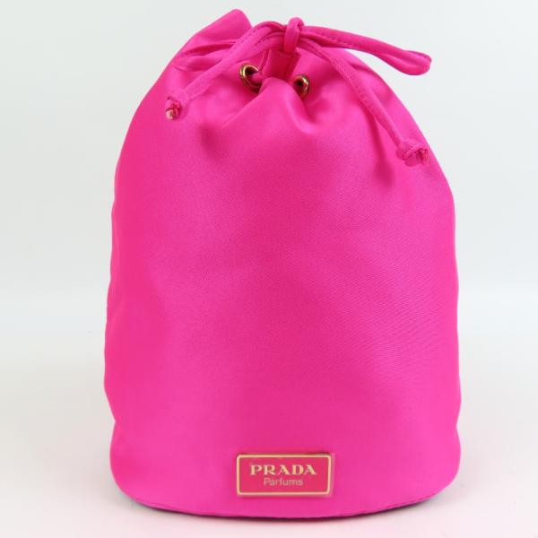 PRADA（プラダ） 極美品 ロゴ ロゴプレート 巾着 小物入れ コスメ